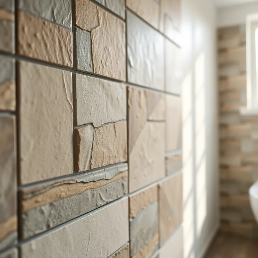 Płytki imitujące kamień do łazienki