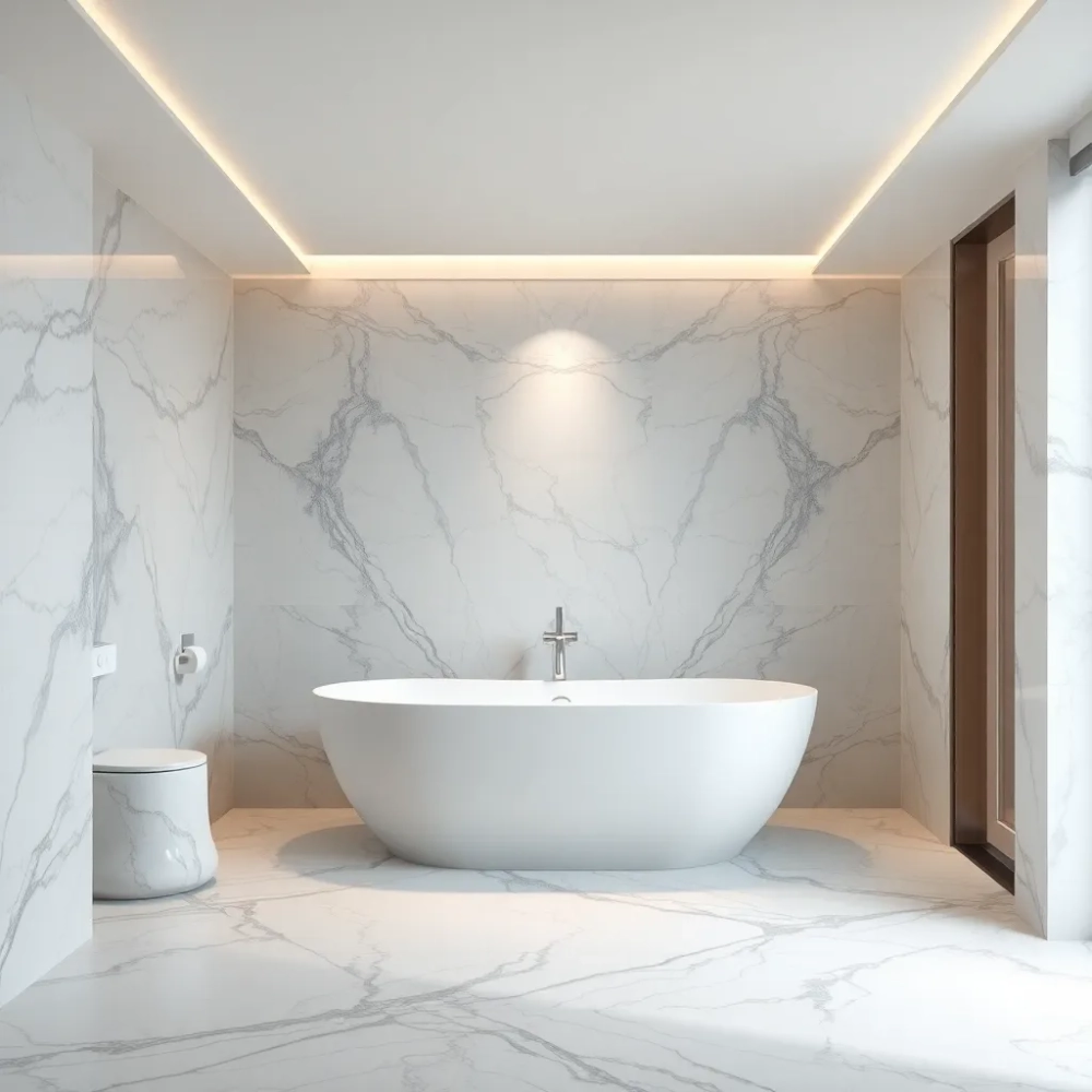 Płytki imitujące marmur do łazienki