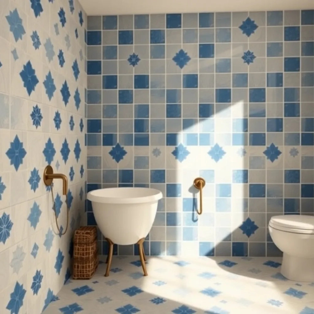 Płytki z motywem do łazienki