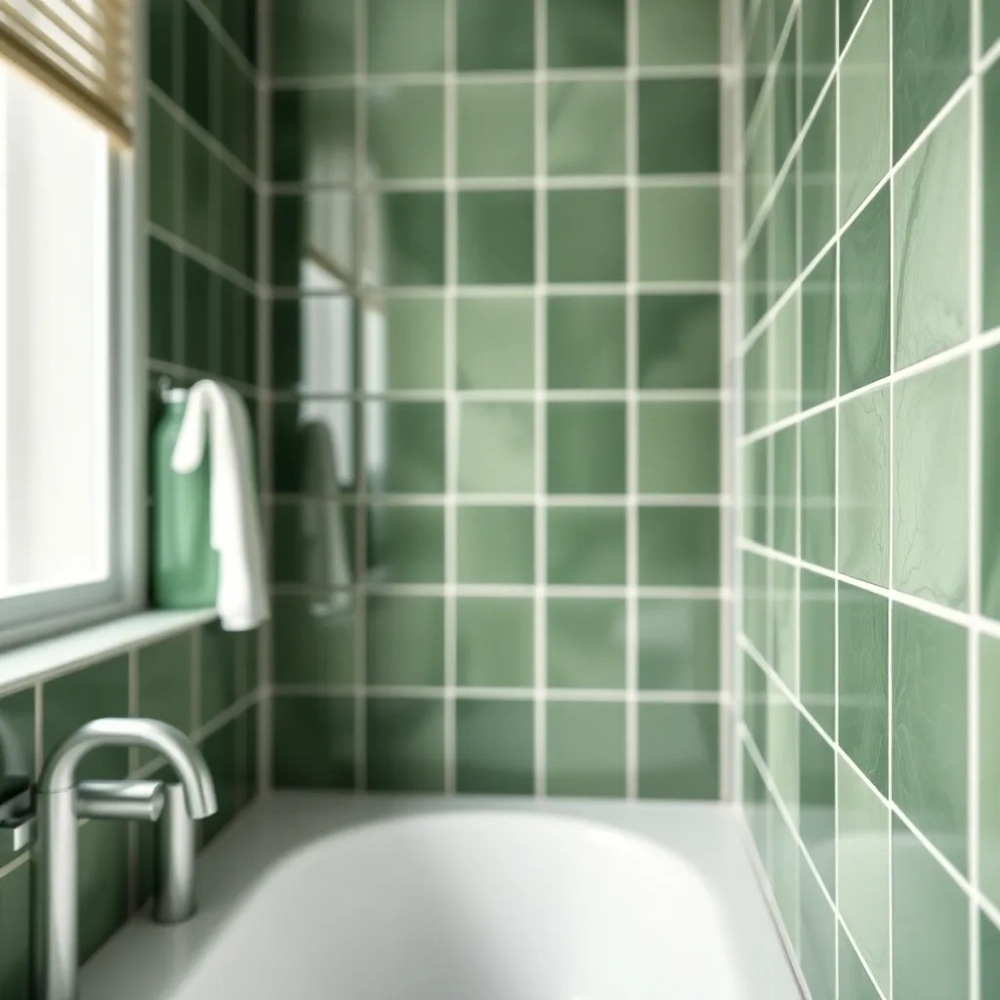 Płytki zielone do łazienki