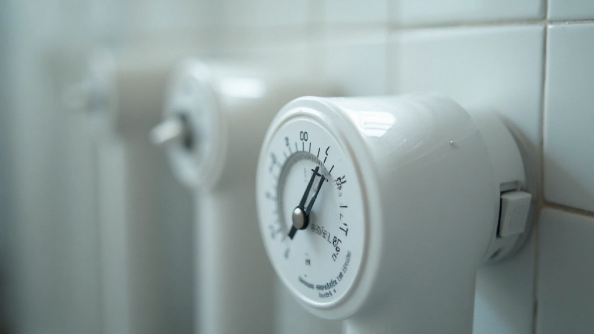 Podzielnik ciepła na grzejniku łazienkowym