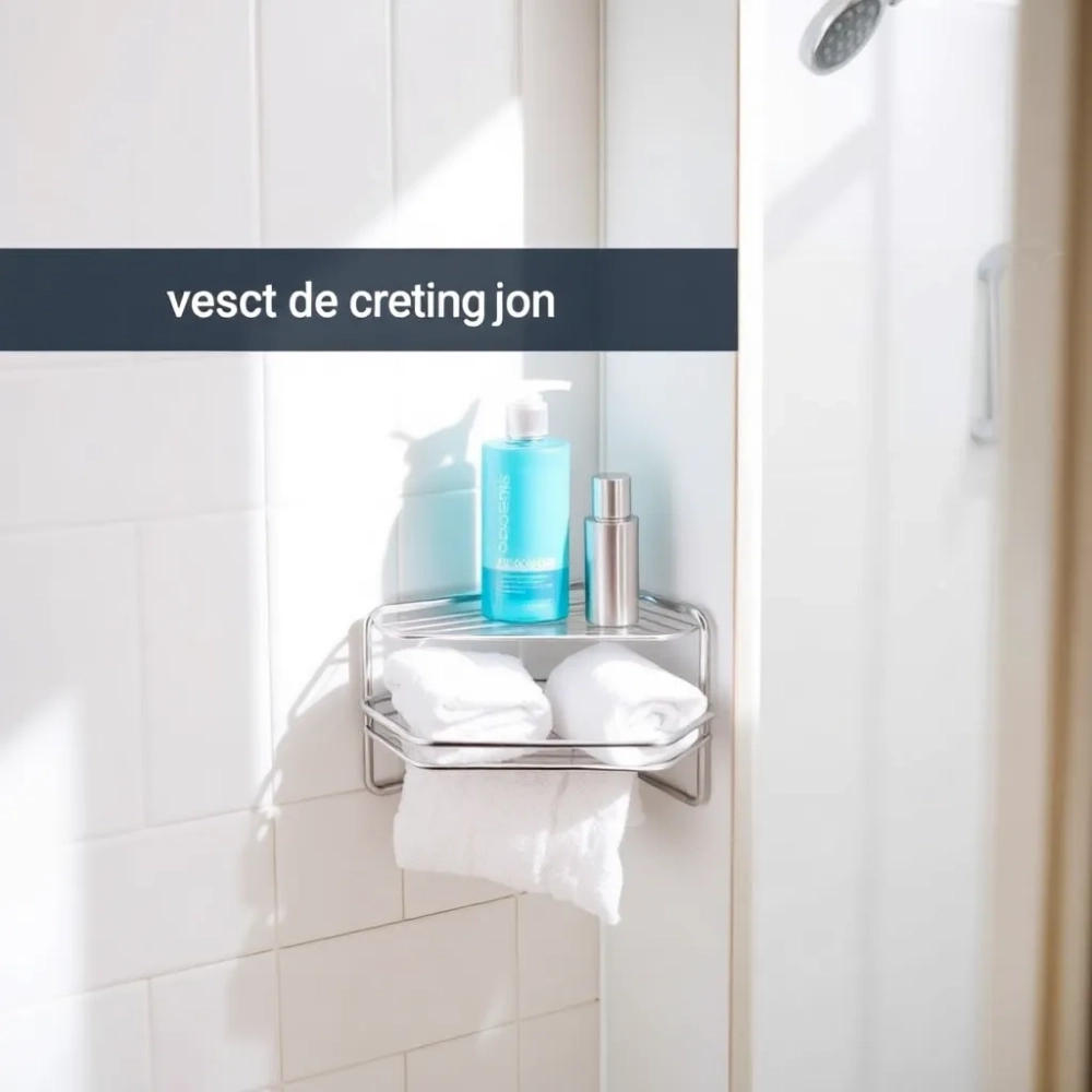 Półka narożna do łazienki teleskopowa