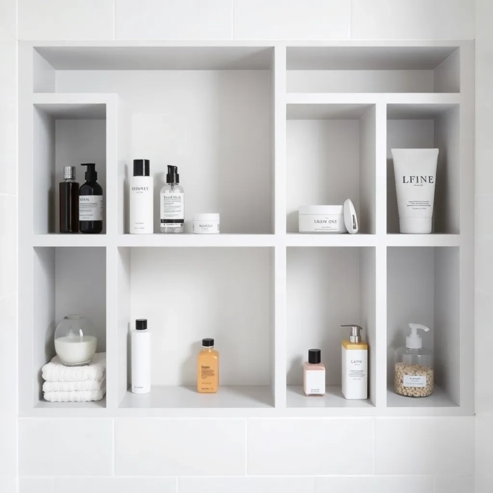 Półki wnękowe do łazienki