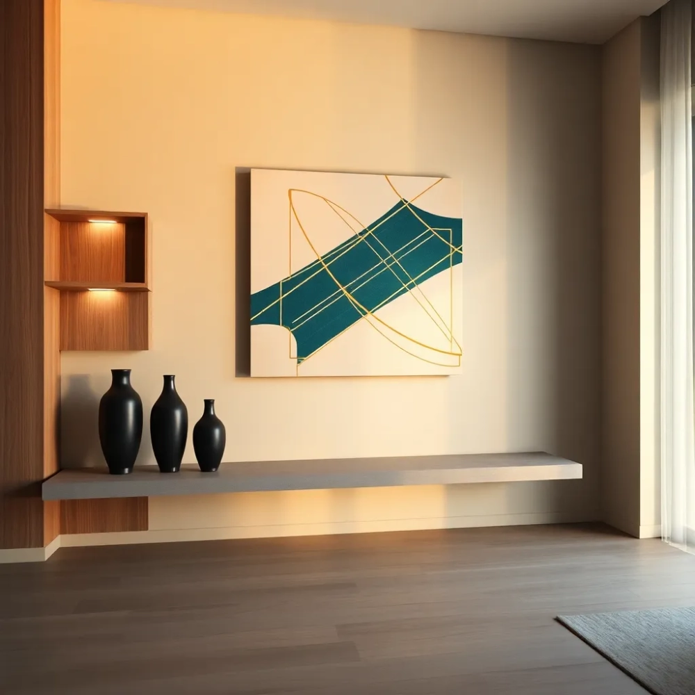 pomysł na ścianę w salonie