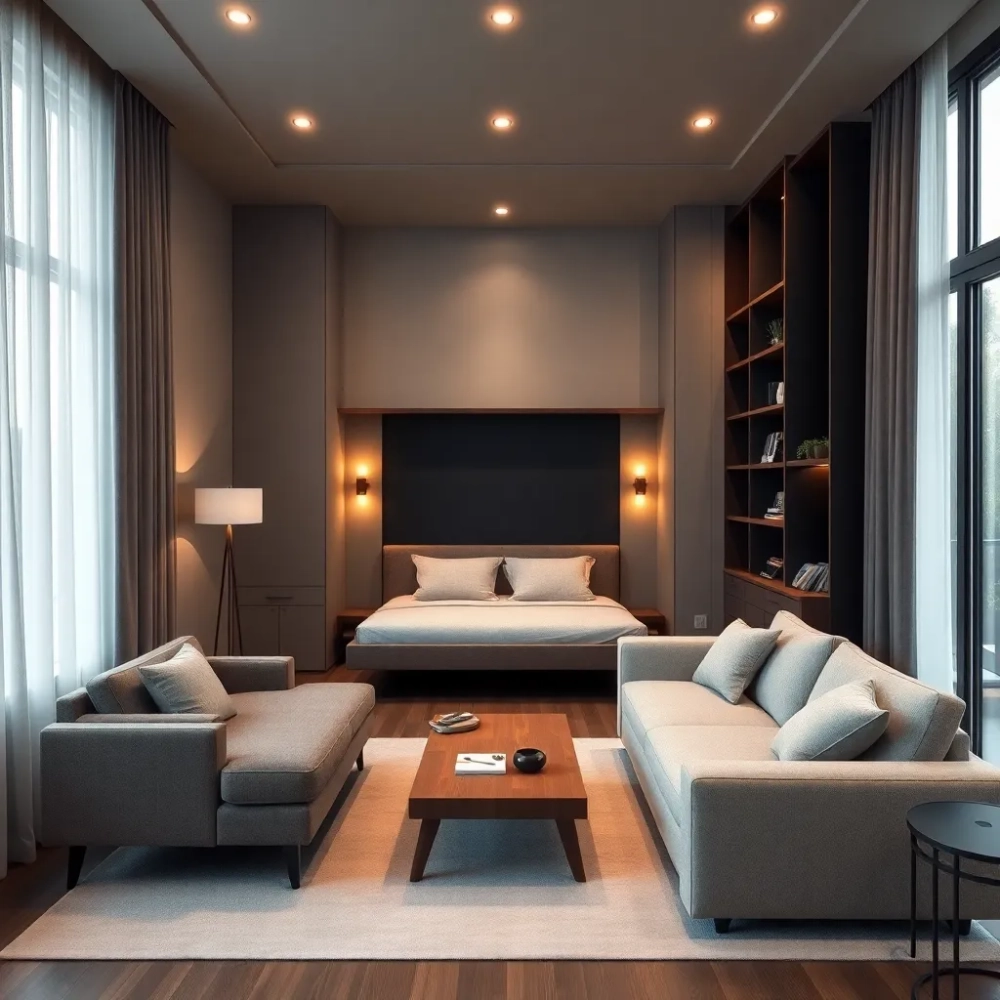 Pomysł na sypialnię w salonie