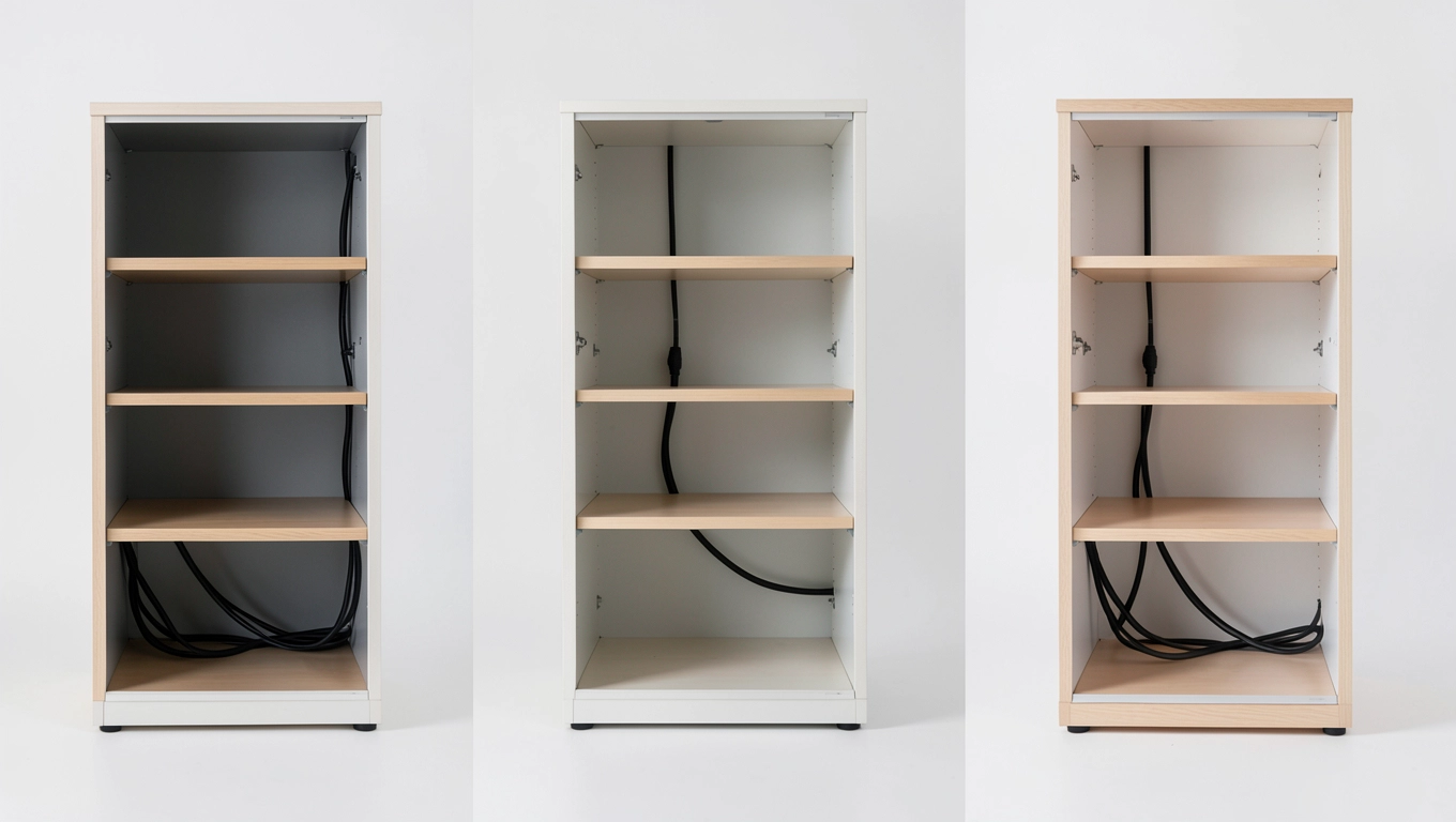 Porównanie głębokości: 30 cm, 40 cm i 50 cm dla szafek RTV