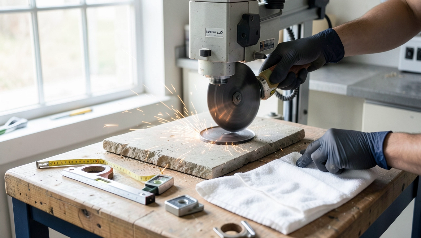 Proces produkcji i montażu blatów łazienkowych