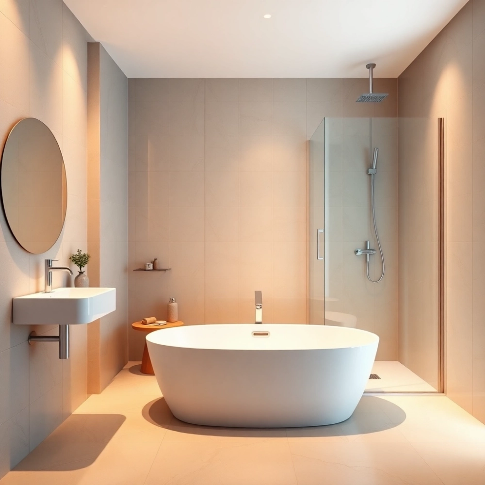 Projekt Łazienka 5M2 Z Wanną I Prysznicem