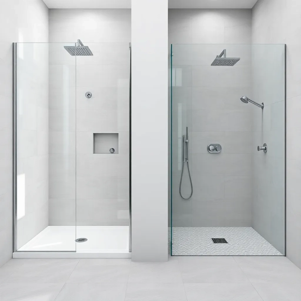 prysznic z brodzikiem czy bez