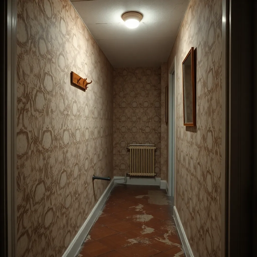 Przedpokój w bloku z wielkiej płyty