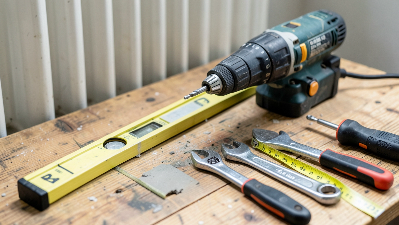 Przygotowanie narzędzi do podpięcia grzejnika