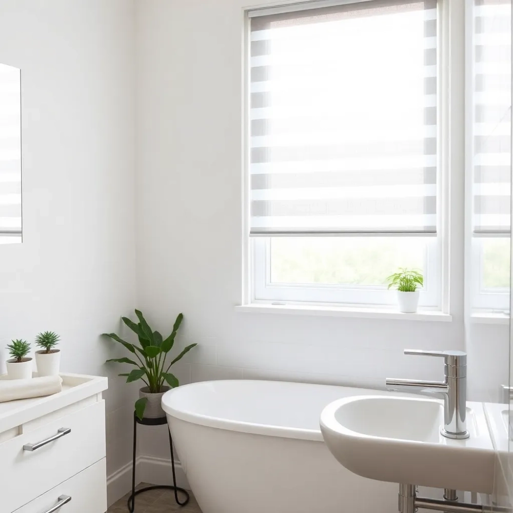 Roleta do łazienki dzień noc