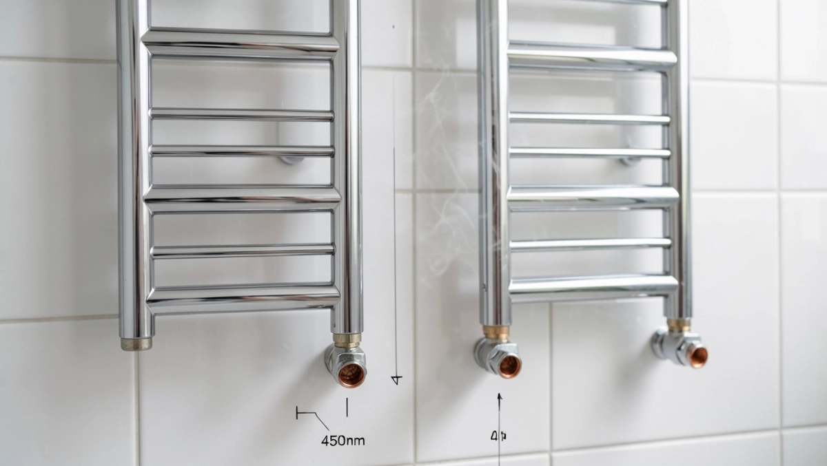 rozstaw przyłączy grzejników łazienkowych