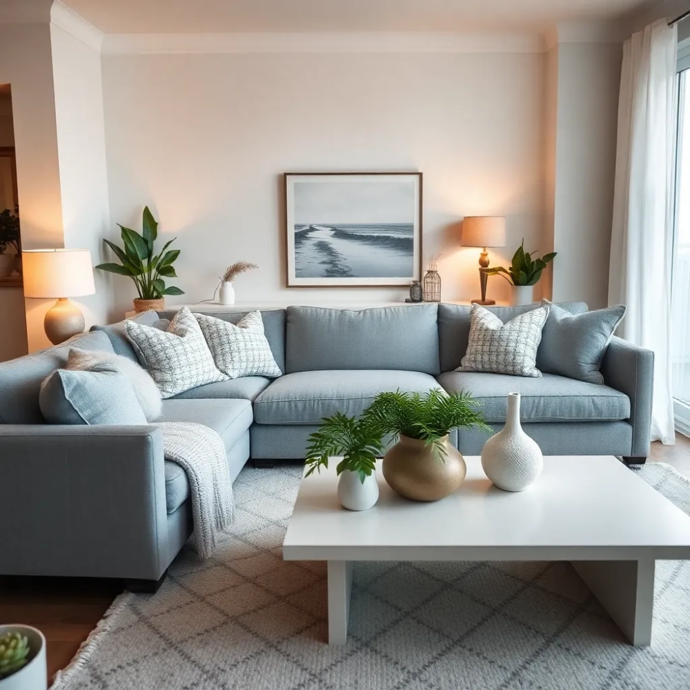 Salon biało szary jakie dodatki