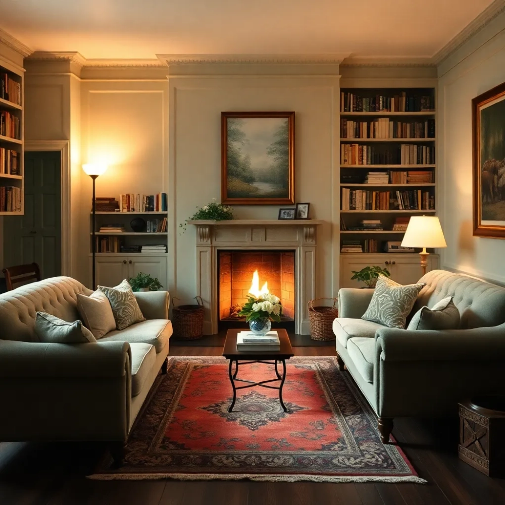 Salon w stylu angielskim  inspiracje