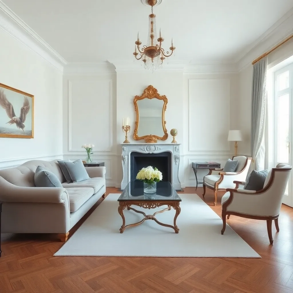 Salon w stylu francuskim inspiracje