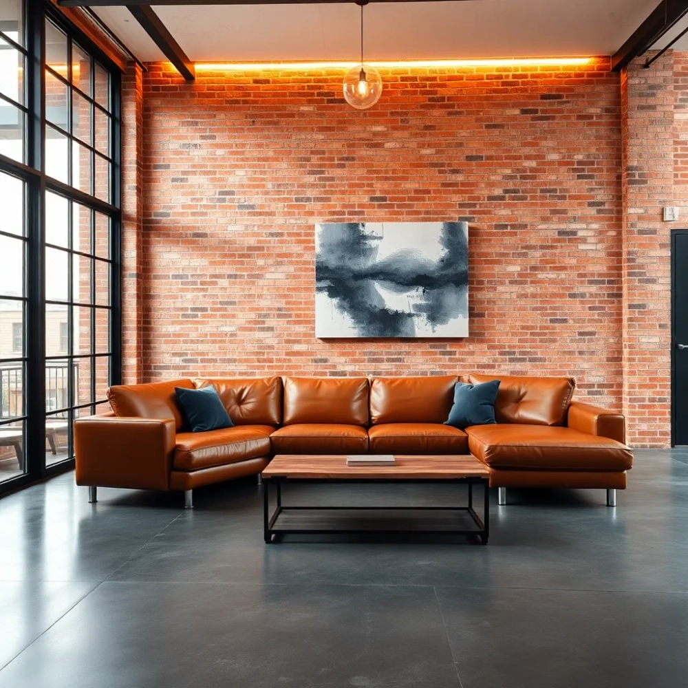 Salon w stylu loft aranżacje