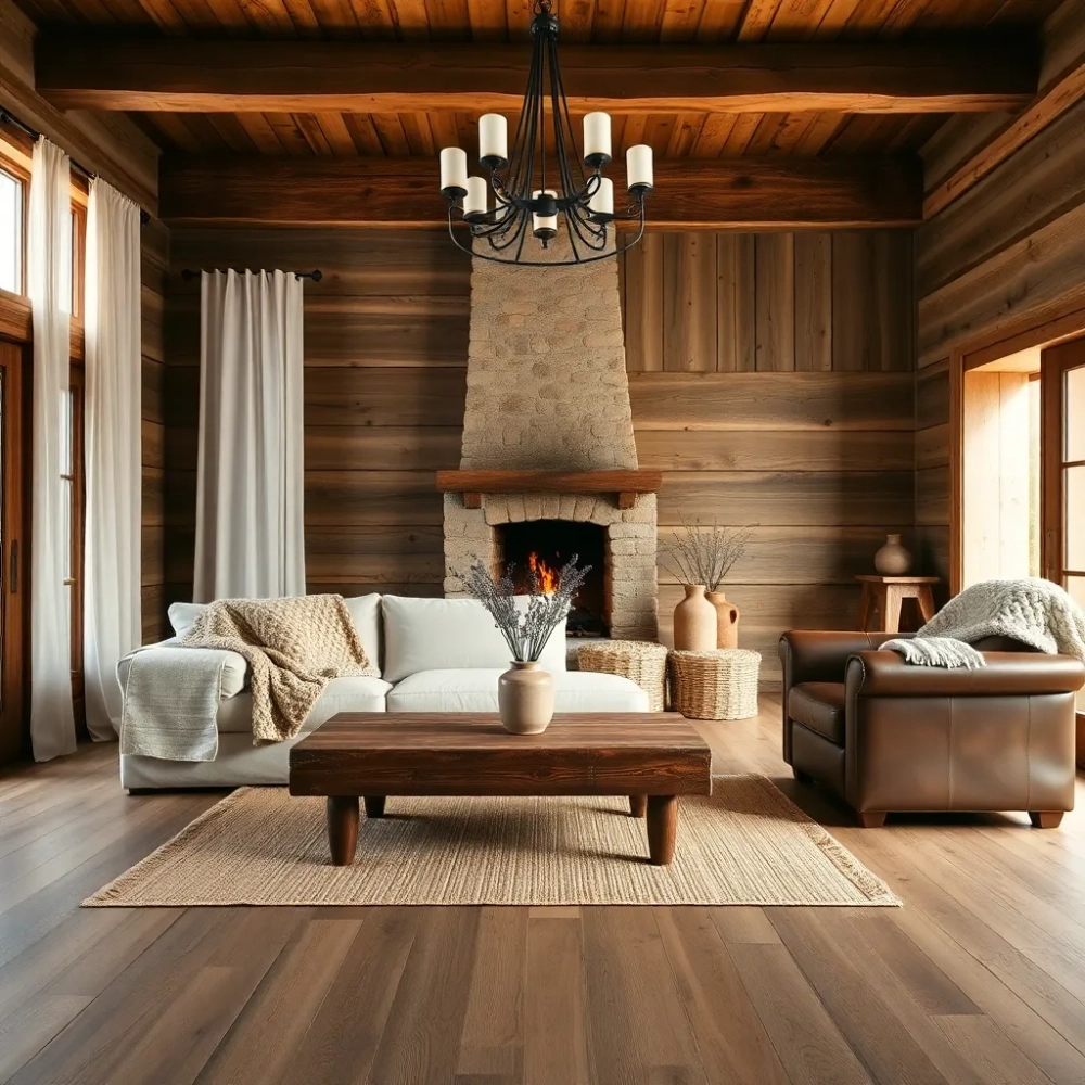 Salon w stylu rustykalnym inspiracje