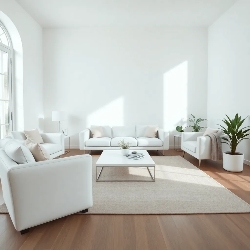 Salon z białymi meblami inspiracje
