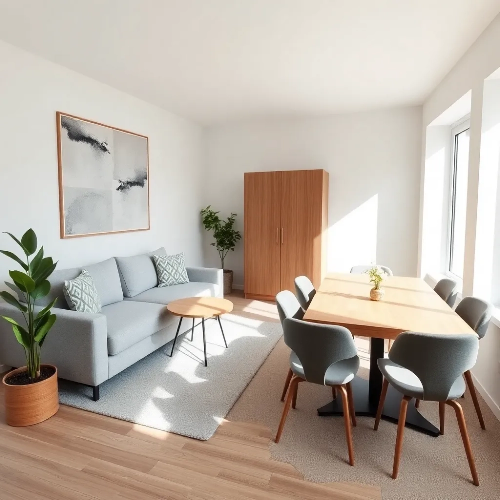 Salon z jadalnią 20m2