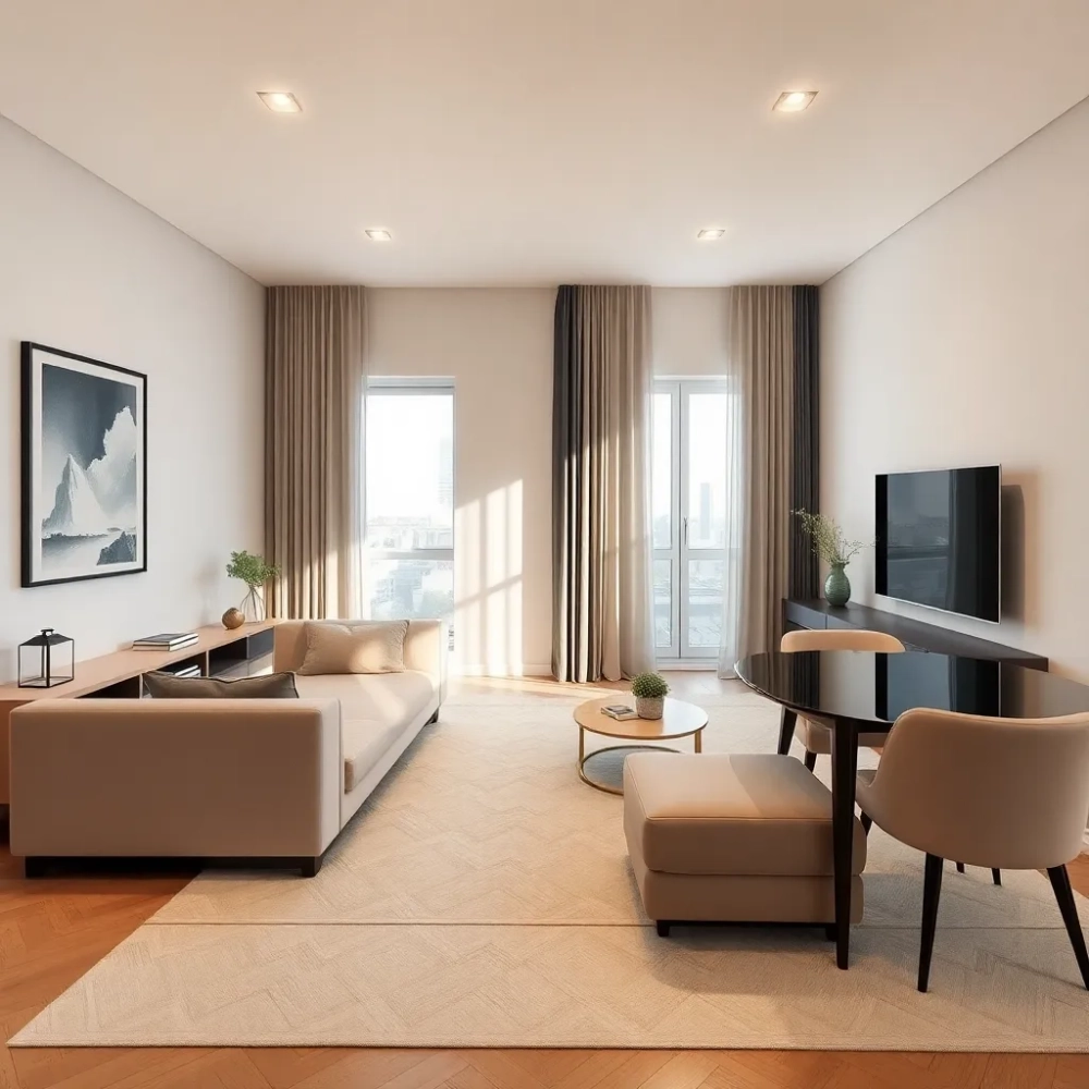 Salon z jadalnia 26m2