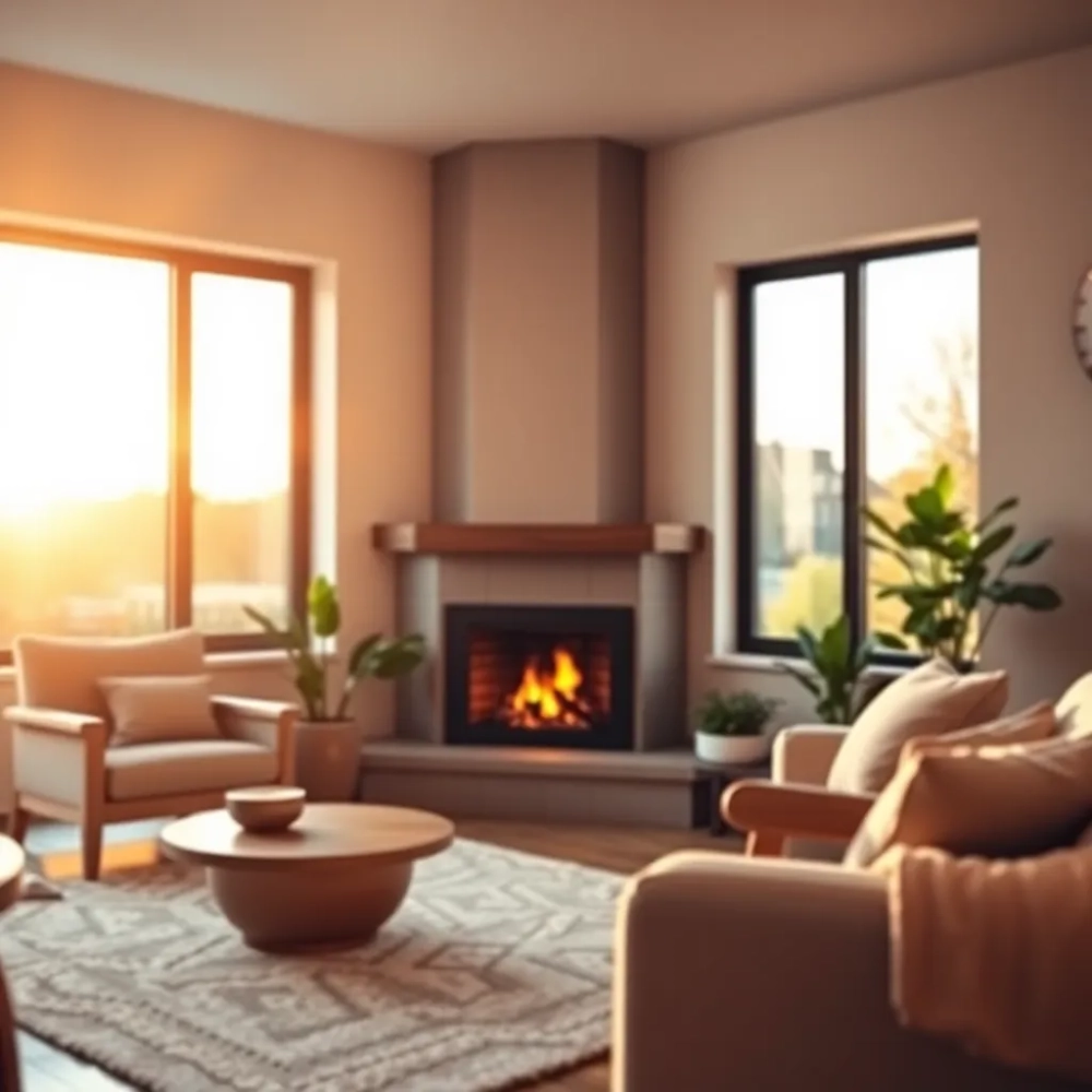 Salon z kominkiem narożnym inspiracje