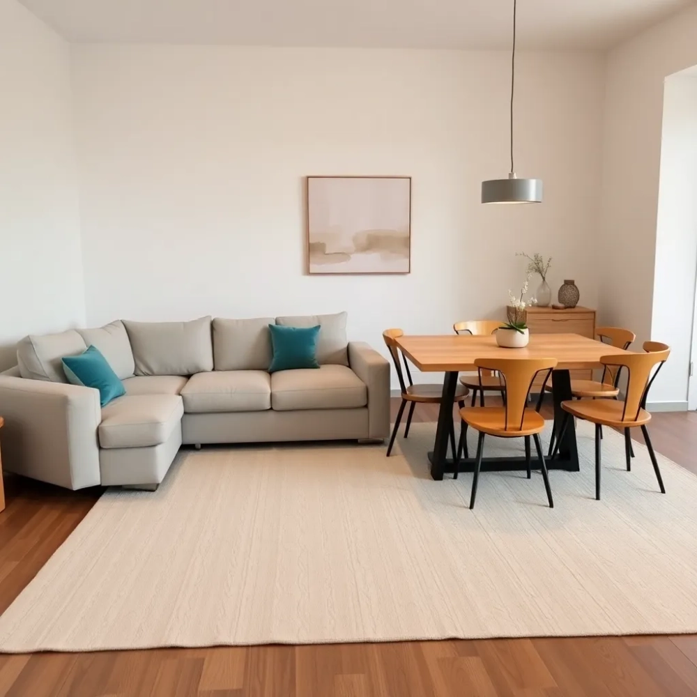 Salon z narożnikiem i stołem aranżacje