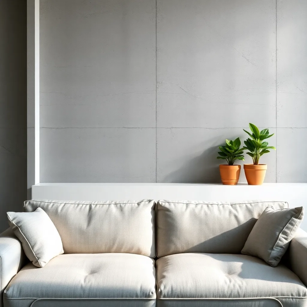 Ściana betonowa w salonie jak zrobić