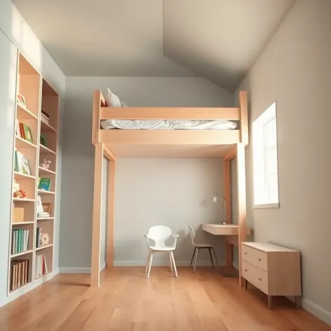 Antresola w małym pokoju dziecka