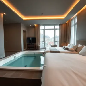 Apartament z jacuzzi w pokoju Gdańsk