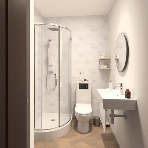 Aranżacja małej łazienki z prysznicem 3m2