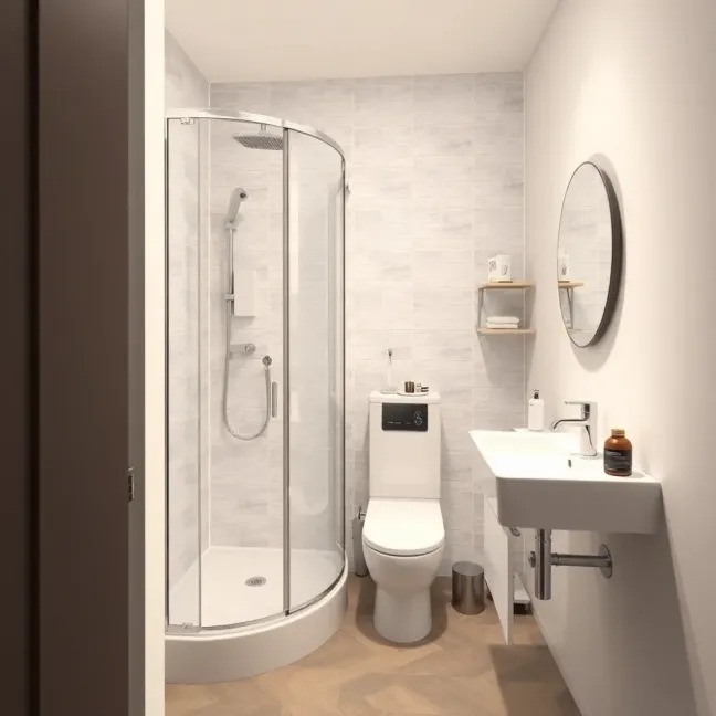 Aranżacja małej łazienki z prysznicem 3m2