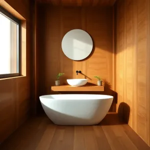 Aranżację łazienki w drewnie