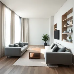 Aranżację salonu w bloku