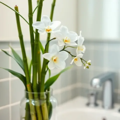 Bambus do łazienki kwiat
