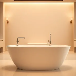 bateria na środku wanny  czy z boku