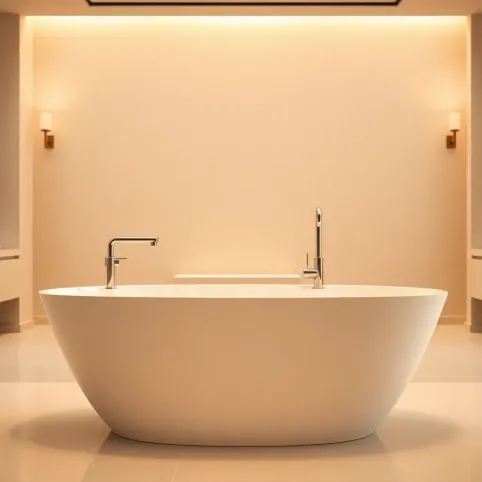 bateria na środku wanny  czy z boku