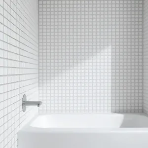 Biała mozaika do łazienki