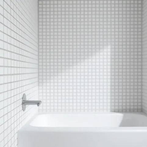 Biała mozaika do łazienki