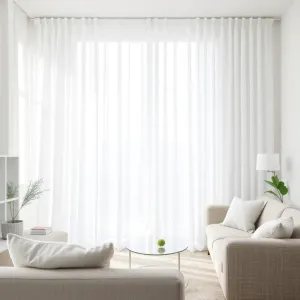Białe firanki do salonu nowoczesne