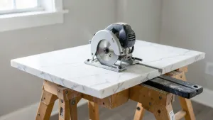 biały blat łazienkowy piła