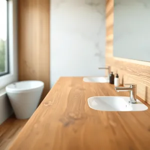 Blat łazienkowy drewniany na wymiar