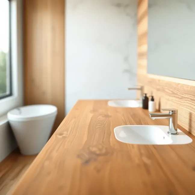 Blat łazienkowy drewniany na wymiar