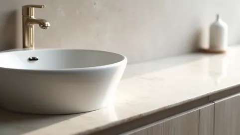 blat łazienkowy pod umywalkę nablatową