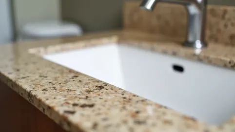 blat łazienkowy z konglomeratu