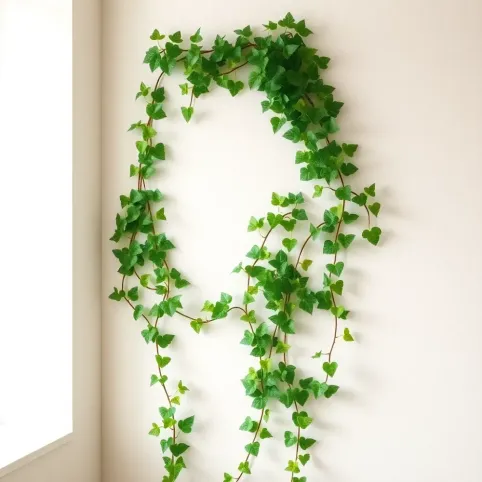 Bluszcz na ścianie w pokoju