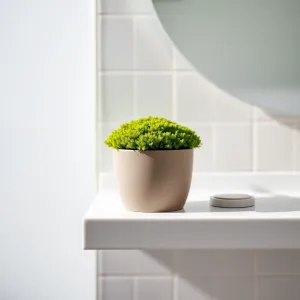 Chrobotek w doniczce do łazienki