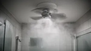 Cichy wentylator łazienkowy z czujnikiem wilgotności