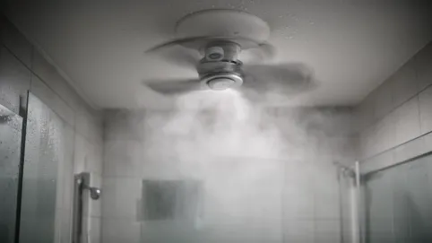 Cichy wentylator łazienkowy z czujnikiem wilgotności