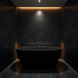 Ciemne łazienki inspiracje